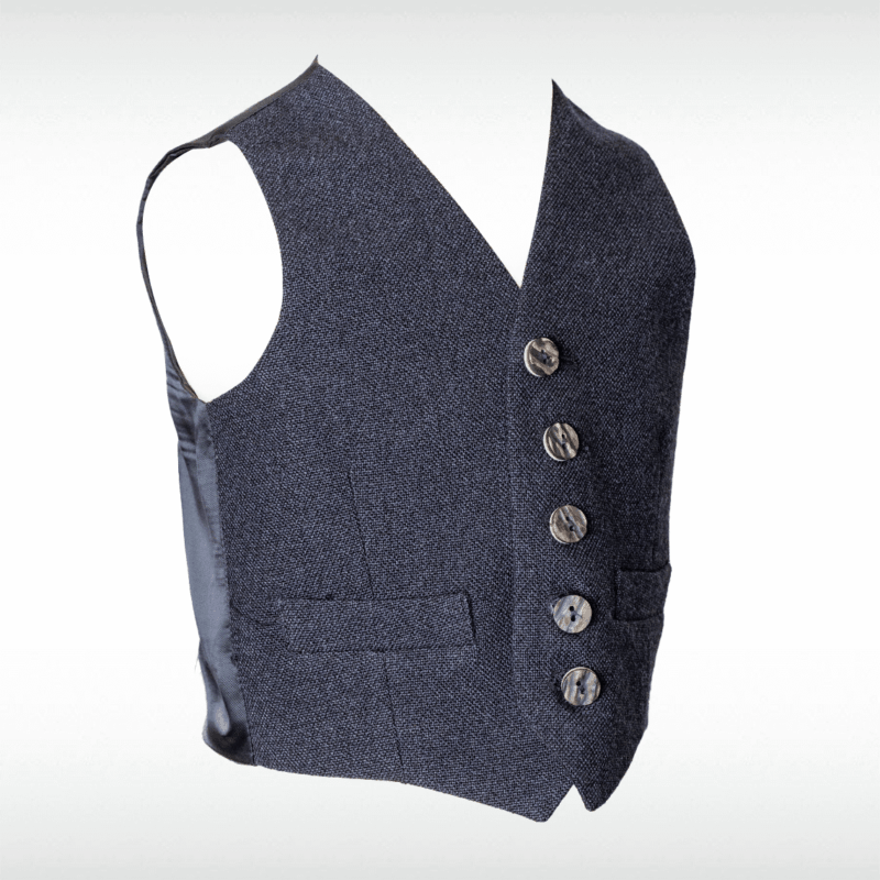Boys Charcoal Contemporary Waistcoat Only