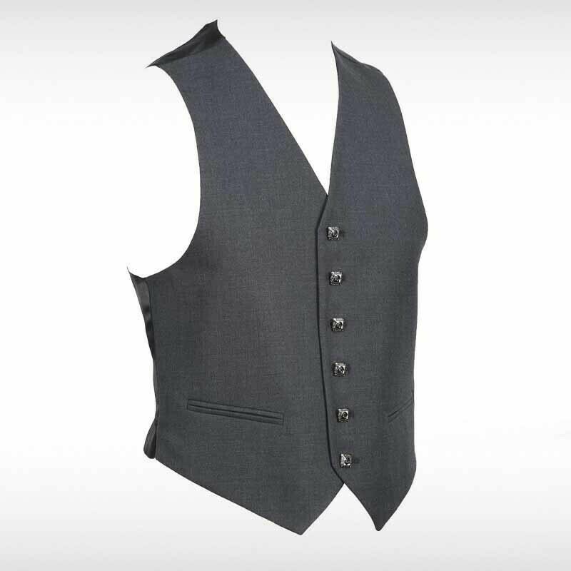 Silver Grey Contemporary Waistcoat Only
