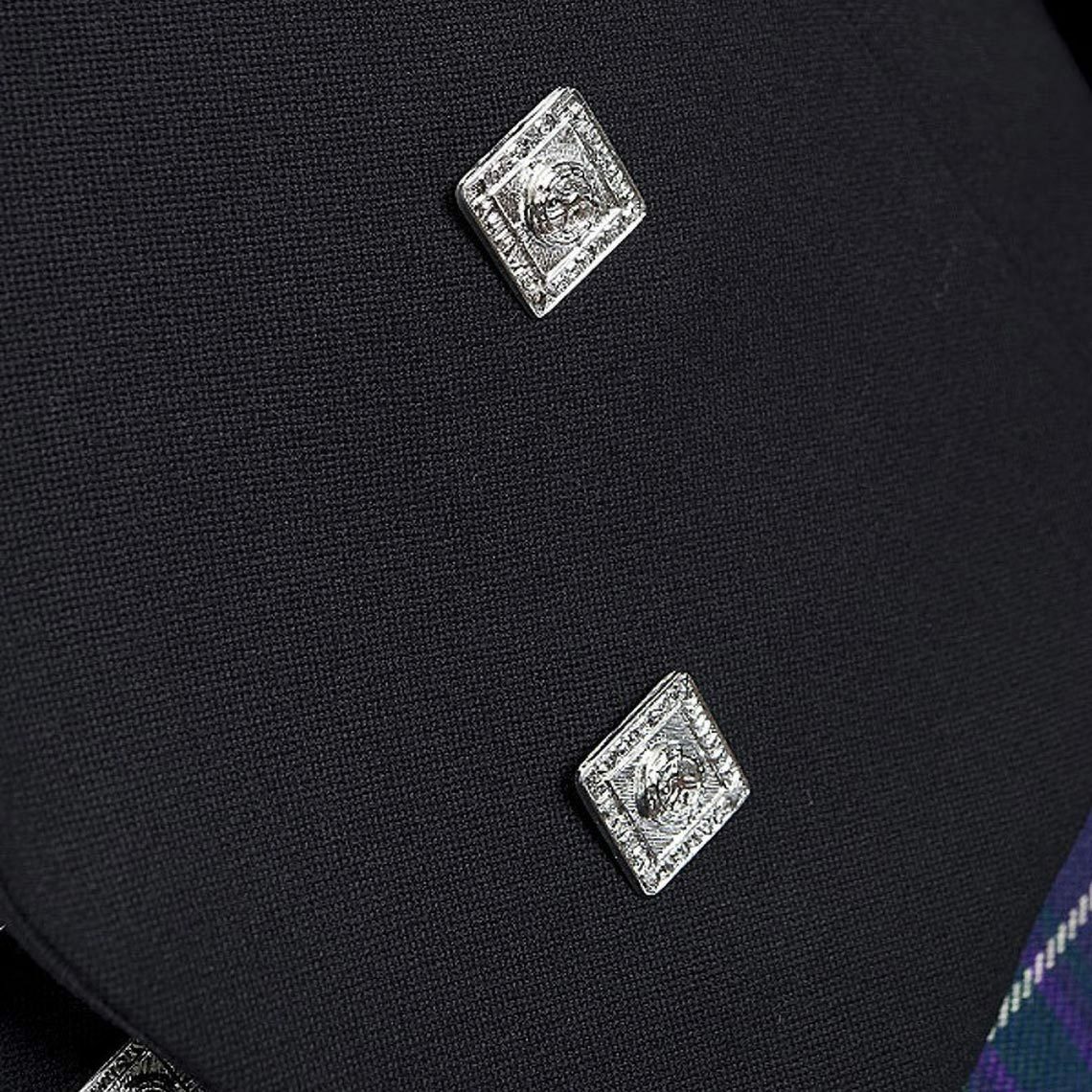 Black Oban Prince Charlie Jacket & Waistcoat